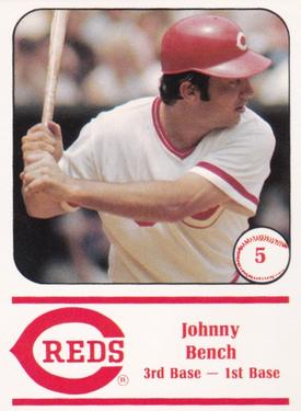 1982 Cincinnati Reds Yearbook Cards #NNO Johnny Bench Front