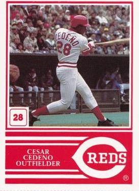 1983 Cincinnati Reds Yearbook Cards #NNO Cesar Cedeno Front