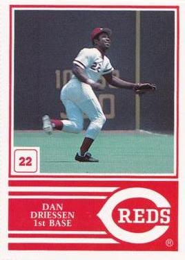 1983 Cincinnati Reds Yearbook Cards #NNO Dan Driessen Front