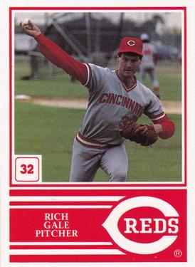 1983 Cincinnati Reds Yearbook Cards #NNO Rich Gale Front