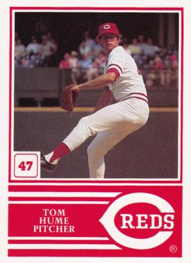 1983 Cincinnati Reds Yearbook Cards #NNO Tom Hume Front