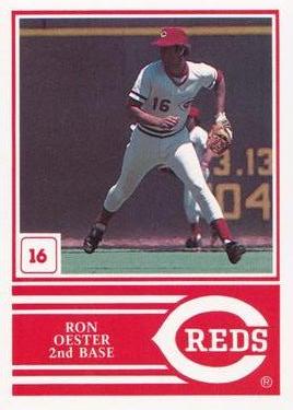 1983 Cincinnati Reds Yearbook Cards #NNO Ron Oester Front