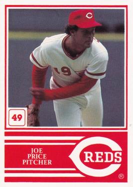 1983 Cincinnati Reds Yearbook Cards #NNO Joe Price Front
