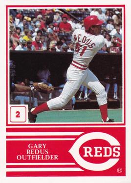 1983 Cincinnati Reds Yearbook Cards #NNO Gary Redus Front