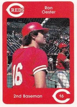 1984 Cincinnati Reds Yearbook Cards #NNO Ron Oester Front
