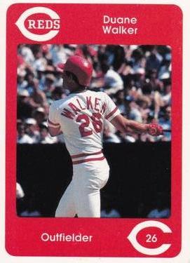1984 Cincinnati Reds Yearbook Cards #NNO Duane Walker Front