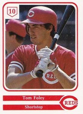 1985 Cincinnati Reds Yearbook Cards #NNO Tom Foley Front