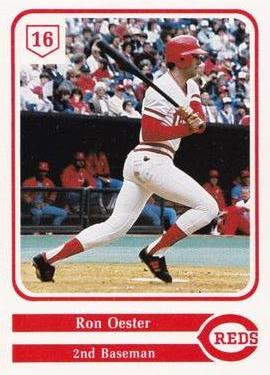 1985 Cincinnati Reds Yearbook Cards #NNO Ron Oester Front