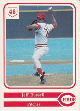 1985 Cincinnati Reds Yearbook Cards #NNO Jeff Russell Front