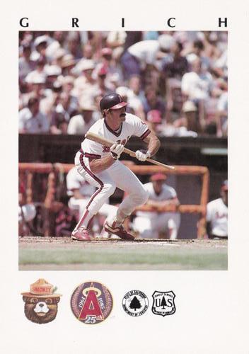 1985 California Angels Smokey #12 Bobby Grich Front