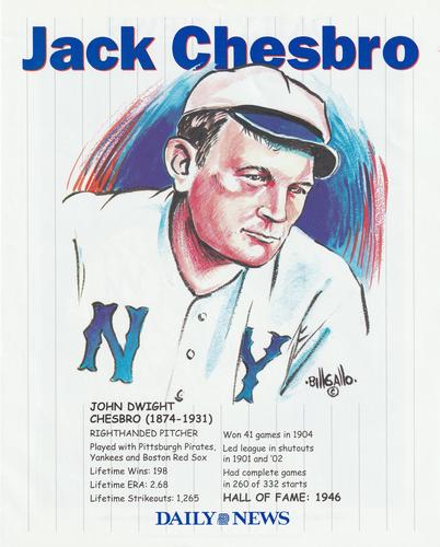 2004 New York Daily News Bill Gallo New York Yankees Caricatures #NNO Jack Chesbro Front