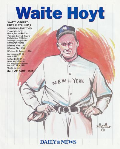 2004 New York Daily News Bill Gallo New York Yankees Caricatures #NNO Waite Hoyt Front