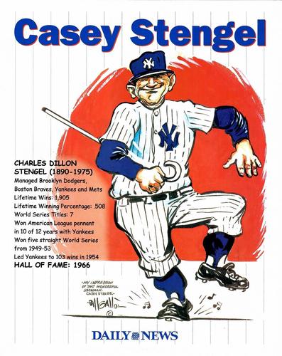 2004 New York Daily News Bill Gallo New York Yankees Caricatures #NNO Casey Stengel Front