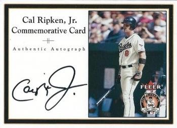 2001 Fleer Cal Ripken, Jr. Career Highlights Glossy Box Set - Autographs #NNO Cal Ripken Jr. Front