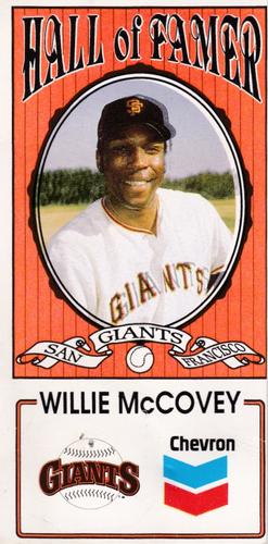 1992 Chevron San Francisco Giants Hall of Fame #NNO Willie McCovey Front