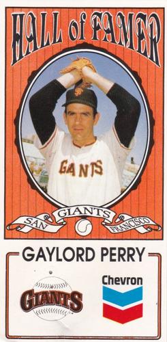 1992 Chevron San Francisco Giants Hall of Fame #NNO Gaylord Perry Front
