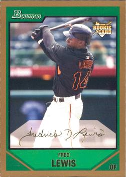 2007 Bowman Draft Picks & Prospects - Gold #BDP21 Fred Lewis Front