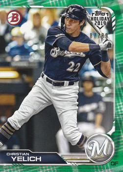 2019 Topps Bowman Holiday - Green #TH-CY Christian Yelich Front