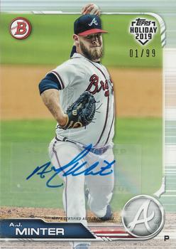 2019 Topps Bowman Holiday - Autographs #TH-AMI A.J. Minter Front