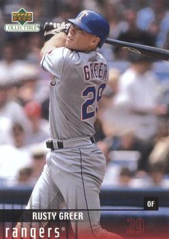 2001 Upper Deck Collectibles Texas Rangers #TR7 Rusty Greer Front