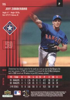 2001 Upper Deck Collectibles Texas Rangers #TR16 Jeff Zimmerman Back