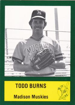 1985 Madison Muskies #5 Todd Burns Front