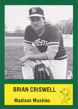 1985 Madison Muskies #6 Brian Criswell Front