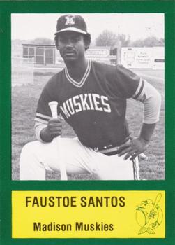 1985 Madison Muskies #22 Faustoe Santos Front