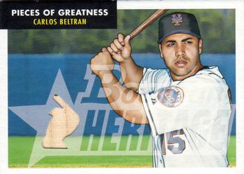 2007 Bowman Heritage - Pieces of Greatness #PG-CBE Carlos Beltran Front