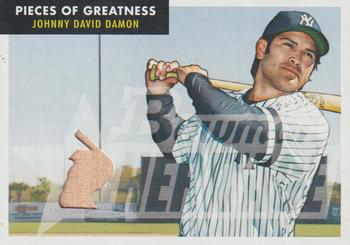 2007 Bowman Heritage - Pieces of Greatness #PG-JD Johnny Damon Front