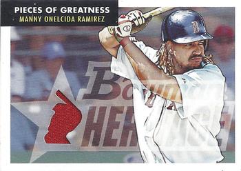 2007 Bowman Heritage - Pieces of Greatness #PG-MR Manny Ramirez Front