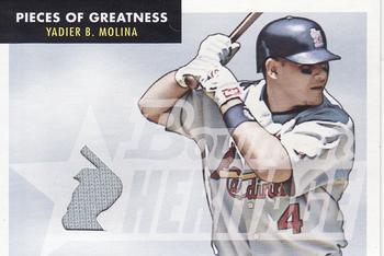 2007 Bowman Heritage - Pieces of Greatness #PG-YM Yadier Molina Front