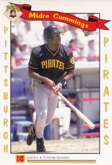 1995 Kodak Pittsburgh Pirates #NNO Midre Cummings Front