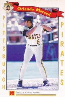 1995 Kodak Pittsburgh Pirates #NNO Orlando Merced Front