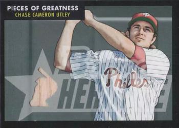 2007 Bowman Heritage - Pieces of Greatness Black #PG-CU Chase Utley Front