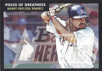 2007 Bowman Heritage - Pieces of Greatness Black #PG-MR Manny Ramirez Front