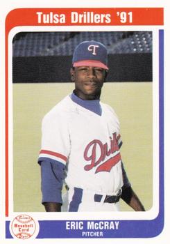1991 Tulsa Drillers #18 Eric McCray Front