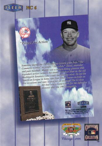 1998 Fleer National Convention #NC6 Mickey Mantle Back