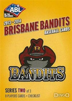 2013-14 Dingo Australian Baseball League #NNO Brisbane Bandits Series 2 Checklist Front