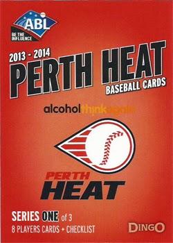 2013-14 Dingo Australian Baseball League #NNO Perth Heat Series 1 Checklist Front