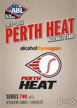 2013-14 Dingo Australian Baseball League #NNO Perth Heat Series 2 Checklist Front