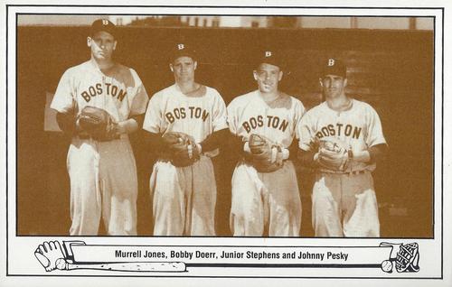 1983 TCMA Play Ball Postcards #2 Jake Jones / Bobby Doerr / Vern Stephens / Johnny Pesky Front
