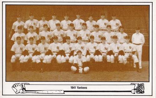 1983 TCMA Play Ball Postcards #11 1941 Yankees Team Front