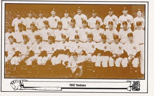 1983 TCMA Play Ball Postcards #12 1942 Yankees Team Front