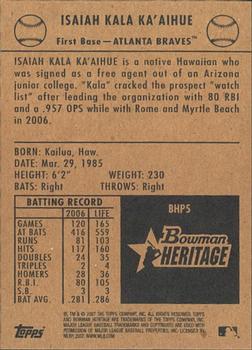 2007 Bowman Heritage - Prospects #BHP5 Kala Ka'aihue Back
