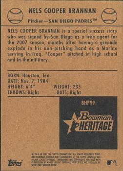 2007 Bowman Heritage - Prospects #BHP99 Cooper Brannan Back