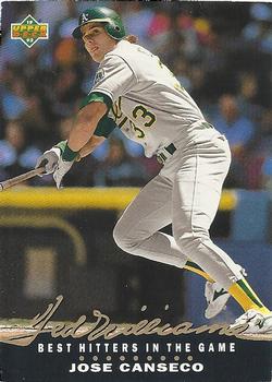 1992 Upper Deck - Ted Williams' Best #T3 Jose Canseco Front