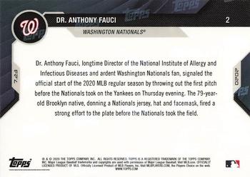 2020 Topps Now #2 Dr. Anthony Fauci Back
