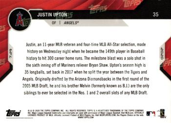 2020 Topps Now #35 Justin Upton Back