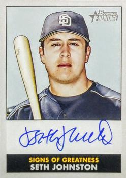 2007 Bowman Heritage - Signs of Greatness #SG-SJ Seth Johnston Front
